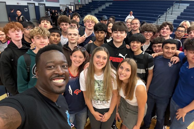 Isaac With The Students 3